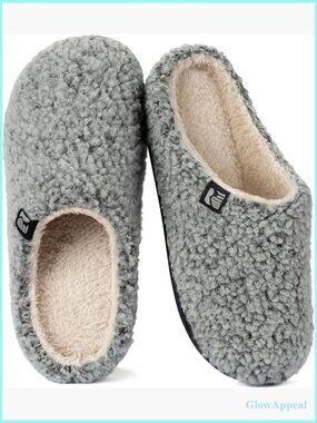 Sherpa Fleece Plush Clog Slippers Memory Foam Soft House Shoes Machine Washable